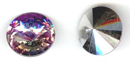 1 14mm Pointed Back Preciosa Rivoli - Light Vitrail