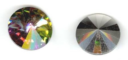 1 14mm Pointed Back Preciosa Rivoli - Medium Vitrail