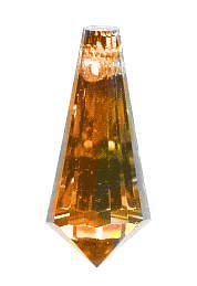 1 9x18mm Preciosa Capri Gold Half Coat Straight Cut Drop