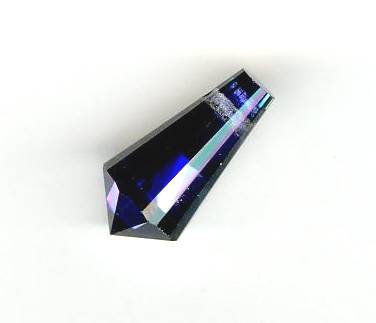 1 9x18mm Preciosa Heliotrope Half Coat Straight Cut Drop