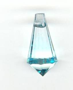 1 9x18mm Preciosa Light Blue Straight Cut Drop