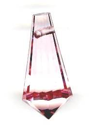 1 9x18mm Preciosa Light Pink Straight Cut Drop