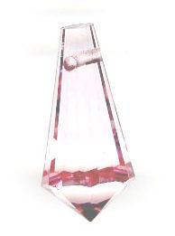 1 9x18mm Preciosa Light Rose Straight Cut Drop