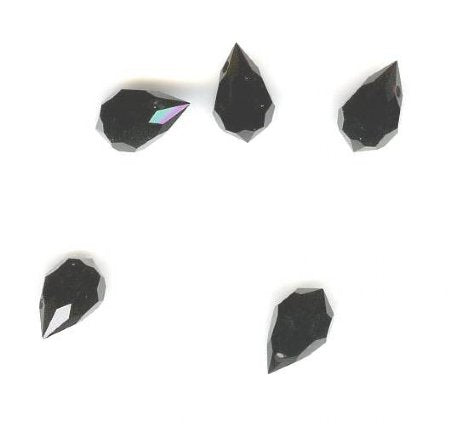 5 10x6mm Preciosa Jet Tear Drops