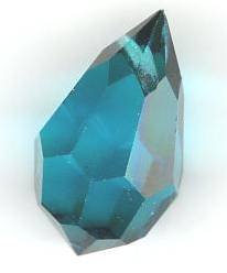 1 12x20mm Preciosa Blue Zircon Tear Drop