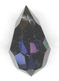 1 12x20mm Preciosa Heliotrope Half Coat Tear Drop