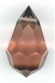 1 12x20mm Preciosa Light Burgundy Tear Drop