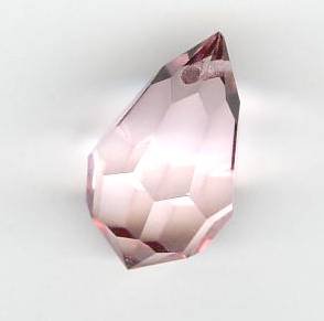 1 12x20mm Preciosa Light Pink Tear Drop