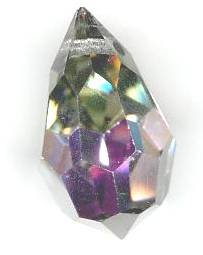 1 12x20mm Preciosa Light Vitrail Half Coat Tear Drop