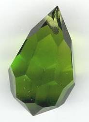 1 12x20mm Preciosa Olivine Tear Drop
