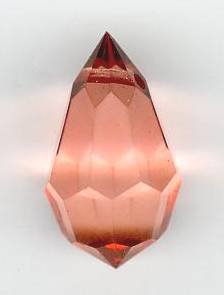1 12x20mm Preciosa Sweet Orange Tear Drop