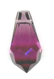 1 9x18mm Preciosa Amethyst Round Cut Drop