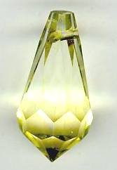 1 9x18mm Preciosa Medium Yellow Round Cut Drop