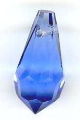 1 9x18mm Preciosa Sapphire Round Cut Drop