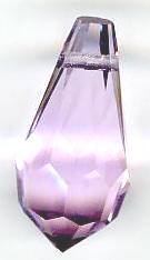 1 9x18mm Preciosa Violet Round Cut Drop