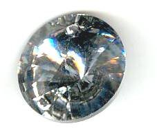 1 14mm Preciosa Crystal Aluminum Foil Rivoli Pendant