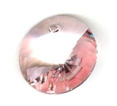 1 14mm Preciosa Light Pink Rivoli Pendant