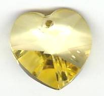1 14mm Preciosa Light Brown Heart