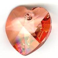 1 14mm Preciosa Sweet Orange Heart