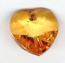 1 14mm Preciosa Tangerine Heart