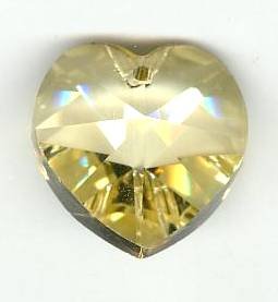 1 18mm Preciosa Blond Flare Heart