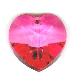 1 18mm Preciosa Pink Candy Heart
