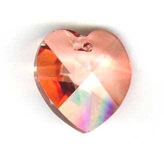 1 18mm Preciosa Sweet Orange Heart