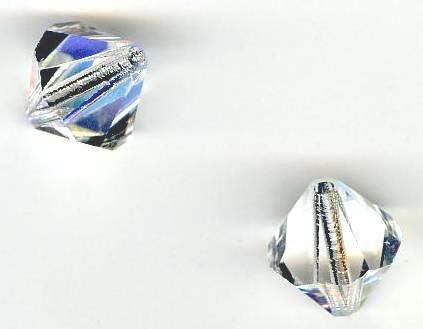 1 12mm Preciosa Crystal AB Bicone