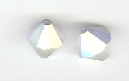 1 12mm Preciosa Matte Crystal AB Bicone