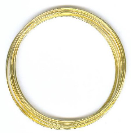 12 loops of 1 3/4 Inch Gold Plated Bracelet Memory Wire