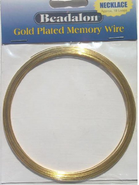 18 Loop Gold Plated Necklace Beadalon Memory Wire