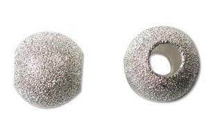 10 12mm Round Bright Silver Plated Stardust Beads