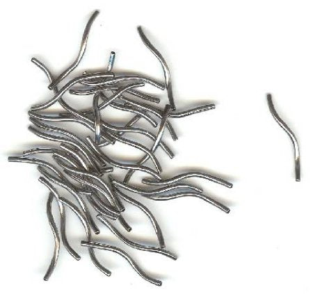 25 20x1.2mm Curved Gunmetal Tube Beads