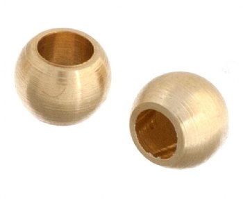 50 3mm Round Brass Metal Beads