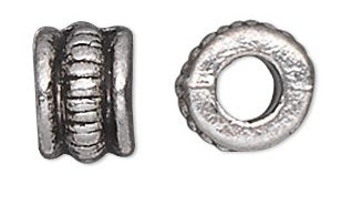 50, 4x3mm Antique Silver Metal Rondelle Spacer Beads