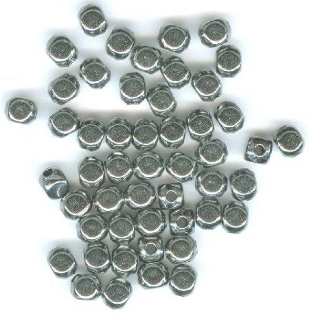 50 5x5mm Gunmetal Plated Rounded Edge Cube Beads