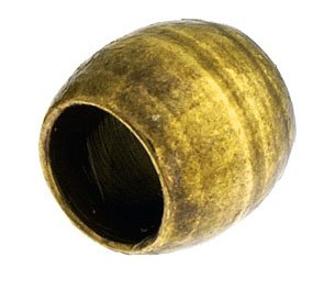 25 6x5.5mm Antique Brass Oval Metal Beads