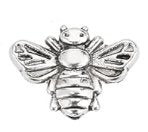 10, 8x13mm Antique Silver Bee Beads