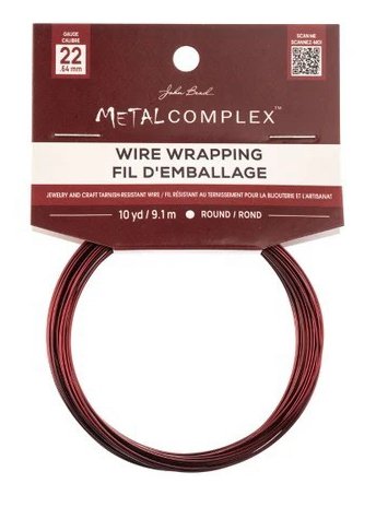 10 Yards of 22 Gauge Burgundy Metal Complex Wire Wrapping Wire