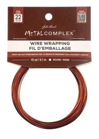 10 Yards of 22 Gauge Brown Metal Complex Wire Wrapping Wire
