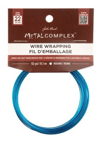10 Yards of 22 Gauge Dark Blue Metal Complex Wire Wrapping Wire