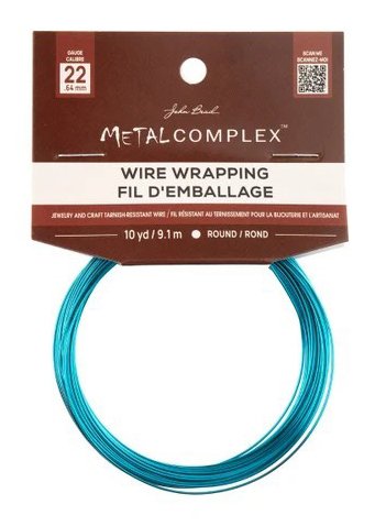10 Yards of 22 Gauge Electric Blue Metal Complex Wire Wrapping Wire