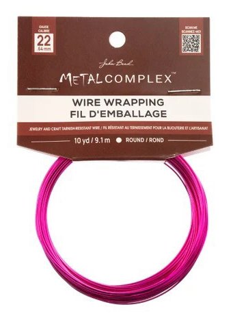 10 Yards of 22 Gauge Fuchsia Metal Complex Wire Wrapping Wire