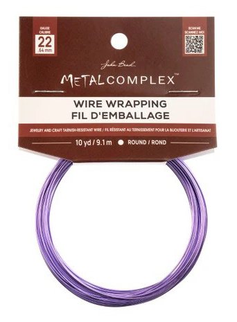 10 Yards of 22 Gauge Lavender Metal Complex Wire Wrapping Wire