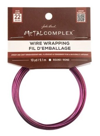 10 Yards of 22 Gauge Purple Metal Complex Wire Wrapping Wire