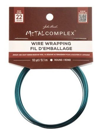 10 Yards of 22 Gauge Teal Metal Complex Wire Wrapping Wire