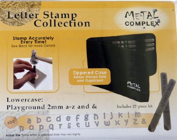 Metal Complex 2mm Lowercase Playground Print Stamp Kit