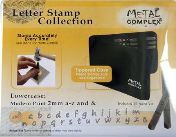 Metal Complex 2mm Lowercase Modern Print Stamp Kit