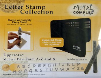 Metal Complex 2mm Uppercase Modern Print Stamp Kit