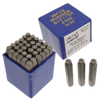 Metal Complex 4mm Basic Letter and Number Print Stamp Kit